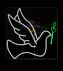 Светодиодное панно "Птица удачи" 160х160 см