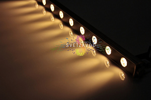 Линейный светодиодный прожектор, теплый белый, 12В, 9Вт, серый корпус