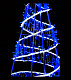 Светодиодная ёлка "Конус" 250х120 см, синяя, белая