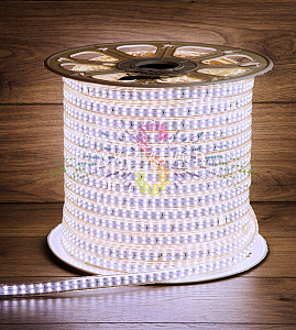 Светодиодная лента Тейп Лайт 180SMD2835, 220В, 17х6,5мм, белая, IP67, 100м, Neon-Night