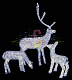 Акриловые фигуры 3D Семья оленей, 3 фигуры, белые, 24В, с трансформатором