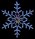 Светодиодная Снежинка, 95см, синяя, фиксинг, 220В, IP65