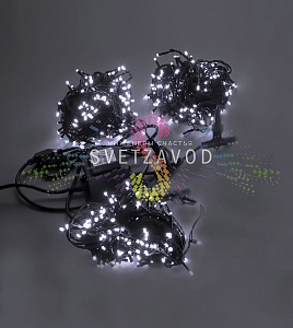 Клип Лайт Спайдер, 24В, 3 нити по 20м, белый, мерцающий, WF, черный ПВХ, IP54