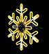 Светодиодная Снежинка, 80см, теплая белая, неон, с эффектом тающих сосулек, 220В, IP65