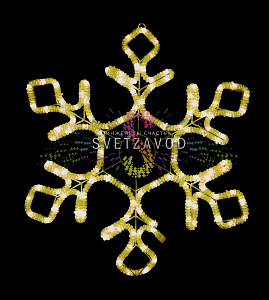 Светодиодная Снежинка, 79х69см, теплая белая, фиксинг, 220В, IP65