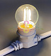 Филаментная декоративная лампа, Е27, 2 LED, 2Вт, Ø45мм, теплая белая, Rich Led