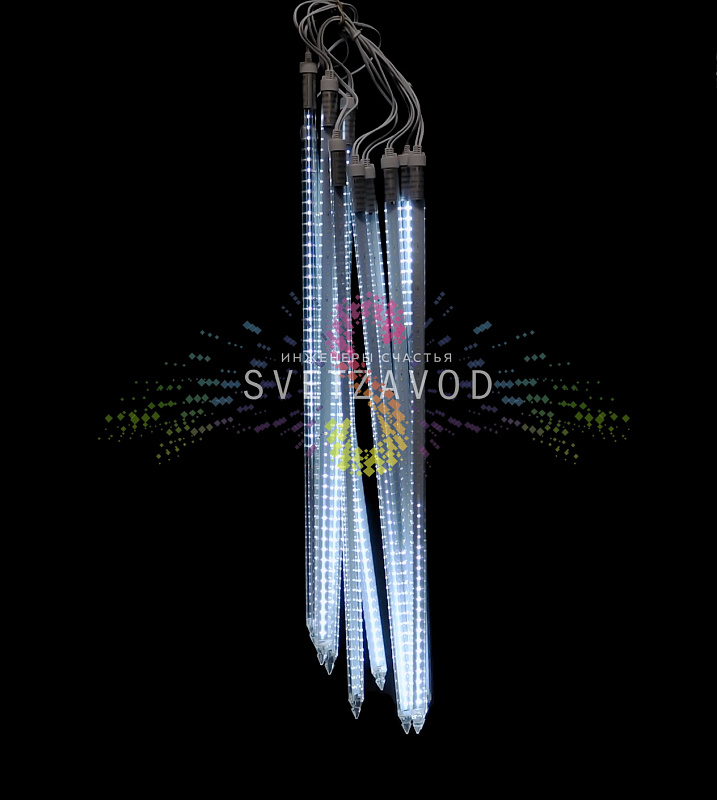 Комплект светодиодных гирлянд Тающие сосульки 10 штук по 80 см с эффектом стекающей капли