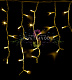 Светодиодная бахрома Айсикл, 4,8х0,6м, мерцающая, 220В, желтая, белый каучук, IP65, с шнуром