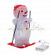 Акриловая светодиодная фигура 3D Снеговик на лыжах, 16х20х29 см, 30 LED, на батарейках, Neon-Night