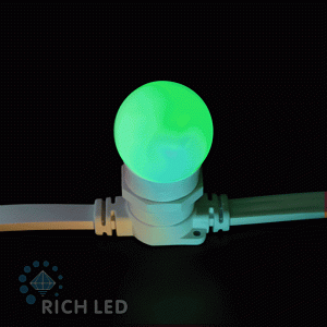 Декоративная лампа, Е27, 5 LED, 1Вт, Ø45 мм, RGB, Rich Led