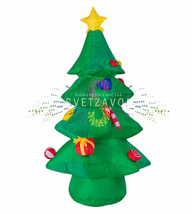 Надувная фигура 3D Ель праздничная, 120 см, 12В, с компрессором и адаптером, Neon-Night