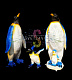 Светодиодная фигура из стекловолокна Пингвин мама, 130 см, 24В, с трансформатором, IP65
