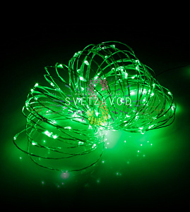 Гирлянда Роса, 20м, 200 LED, 12В, зеленая, IP65, без блока питания