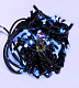 Гирлянда-нить Стринг Лайт, 220В, фиксинг, синяя, 10м, черный каучук, IP65, с шнуром