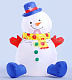 Надувная фигура 3D Снеговик сидит, 120 см, 12В, с компрессором и адаптером