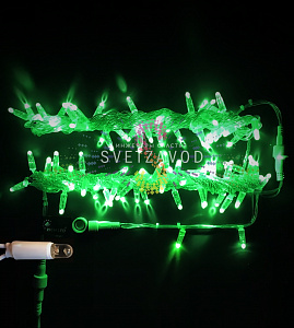 Гирлянда-нить Стринг Лайт, 24В, фиксинг, зеленая, 10м, прозрачный ПВХ, IP65, Rich Led