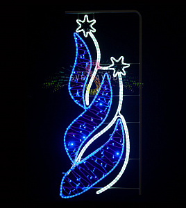 Светодиодная консоль "Звездное пламя" 170х72 см, белая, синяя