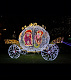 Светодиодная конструкция карета "Карета золушки с тройкой лошадей"