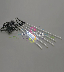 Гирлянда Тающие сосульки, белая, 5х50см, шлейф 2м, 12В, 320LED, IP54, с блоком питания