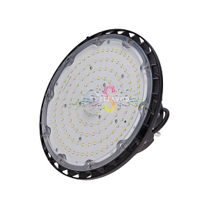 Светодиодный светильник для высоких пролетов, белый, 150Вт, 6500К, 15000Лм, черный корпус, IP65