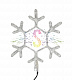 Светодиодная Снежинка, 45х38 см, теплая белая, фиксинг, 220В, IP65, Neon-Night