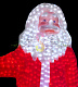Акриловая фигура 3D Дед Мороз с посохом, 200 см, 5800 LED, 24В, с трансформатором
