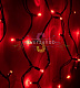 Светодиодная бахрома Айсикл, 4,8х0,6м, фиксинг, 220В, красная, черный каучук, IP65, без блока