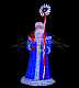 Акриловая фигура 3D Дед Мороз в синей шубе, 200 см, 5800 LED, 24В, с трансформатором