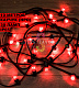 Гирлянда Лофт, 10м, 30 ламп, красная, черный каучук, IP65, Neon-Night
