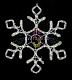 Светодиодная Снежинка, 79х69см, теплая белая, фиксинг, 220В, IP65