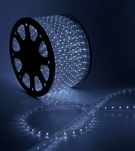 Дюралайт круглый, Ø 13мм, белый, 10м, 12В, 2W, 36 led/м, фиксинг