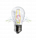Филаментная декоративная лампа, Е27, 2LED, 2Вт, Ø45мм, теплая белая, Neon-Night