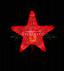 Акриловая светодиодная Звезда 50см, 160 LED, красная, съемная труба, подвес, Neon-Night