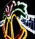 Светодиодная  перетяжка "Колокольчики на ленте" 400х100 см, цвет мульти