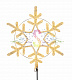Светодиодная Снежинка, 55см, теплая белая, фиксинг, 220В, IP65, Neon-Night