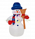 Надувная фигура 3D Снеговик с метлой, 240 см, 12В, с компрессором и адаптером, Neon-Night
