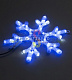 Светодиодная Снежинка, 40см, синяя, мерцающая, 220В, IP65