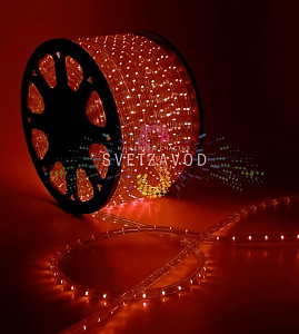 Дюралайт круглый, Ø 13мм, красный, 50м, 12В, 2W, 36 led/м, фиксинг