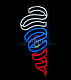 Светодиодная консоль "Лента триколор" 180х65 см, белая, синяя, красная