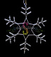 Светодиодная Снежинка, 76см, синяя, фиксинг, 220В, IP65