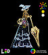 Светодиодная композиция "Девушка с зонтом" 2D, 240х160 см