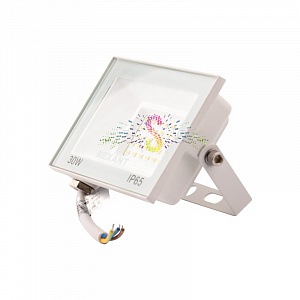 Прожектор светодиодный, теплый белый, 220В, 30Вт, белый корпус, REXANT