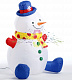 Надувная фигура 3D Снеговик сидит, 120 см, 12В, с компрессором и адаптером