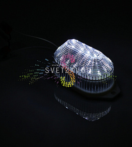 Строб-лампа светодиодная, белая, 21 LED, 220В, накладная