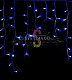 Светодиодная бахрома Айсикл, 5,6х0,9м, фиксинг, 220В, синяя, белый каучук, IP67, Neon-Night