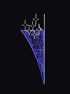 Светодиодная консоль "Звездный мотив", 200х65 см, синяя