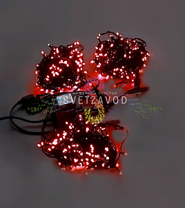 Клип Лайт Спайдер, 24В, 3 нити по 20м, красный, фиксинг, черный ПВХ, IP54