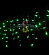 Светодиодная бахрома Айсикл, 3х0,5м, фиксинг, 220В, зеленая, черный ПВХ, IP54, Rich Led