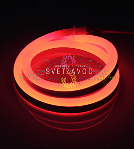 Светодиодный гибкий неон, красный, 12х25мм, 120SMD2835, 220В, IP65, 50м