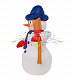 Надувная фигура 3D Снеговик с метлой, 120 см, 12В, с компрессором и адаптером, Neon-Night